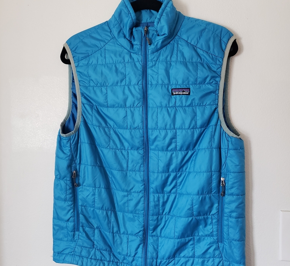 Patagonia Nano Puff Vest Mens Size M Blue Primaloft